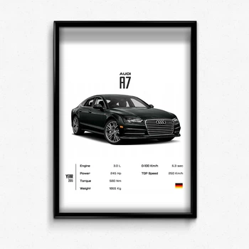 Постер в рамке audi a7 A4