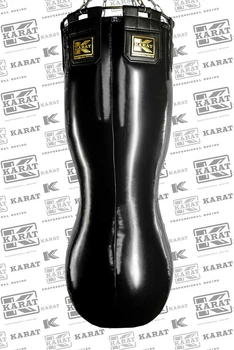 Боксёрский мешок силуэт Black «Карат» 130×45 см, 50–55 кг
