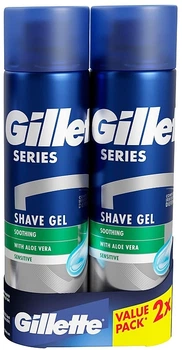 Набор - Gillette Series Soothing With Aloe Vera Sensitive Shave Gel (shave/gel/2x200ml) (1428313-29263113)