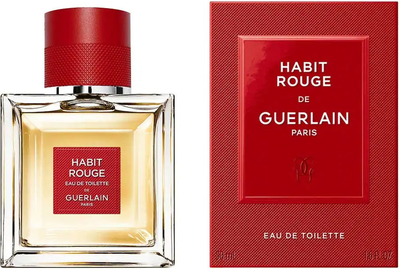 Туалетна вода для чоловіків Guerlain Habit Rouge 2022 Edt 50 мл (3346470304819)