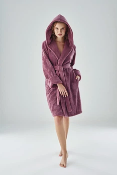 Женский махровый халат Nusa 8665 фуксия L/XL