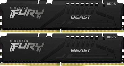 Модуль пам'яті DDR5 2x16GB/6800 Kingston Fury Beast Black (KF568C34BBK2-32) Чорний