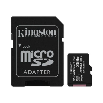 Карта пам`яті MicroSDXC 256GB UHS-I/U3 Class 10 Kingston Canvas Select Plus R100/W85MB/s + SD-адаптер