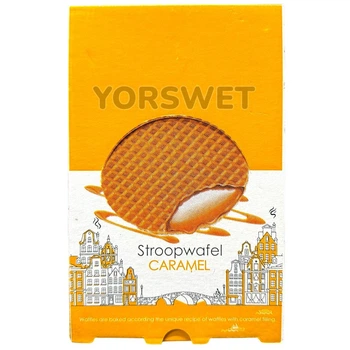 Вафлі Saleks Stroopwafel з начинкою карамель 990 г (0617)