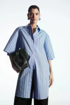 Сукня жіноча COS oversized poplin mini short dress 1224643003 32 Блакитна
