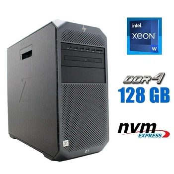 Рабочая станция HP Z4 G4 Workstation Tower / Intel Xeon W-2133 (6 (12) ядер по 3.6 - 3.9 GHz) / 128 GB DDR4 / 512 GB SSD M.2 / no video card / DVD-ROM б/у