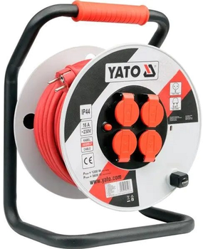 Przedłużacz sieciowy YATO na bębnie L=50 m 3-żyłowy S=2.5 mm² (YT-8108)