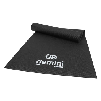 Килимок для фітнесу та йоги PVC Gemini Sport PVCY-6BK 173см 61см 6мм Чорний
