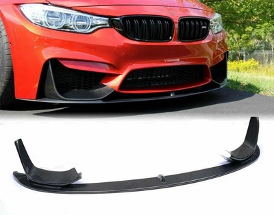 Передня губа спліттер AD_Plastik BMW 3-series F30 M3 Look DPT V-3 для бампера M3 F80 чорний глянець (B-92)