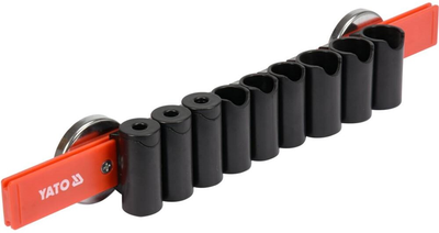 Listwa plastikowa z mocowaniem magnetycznym na 9 narzędzi Yato YT-08354 350 x 50 x 40 mm (5906083061479)