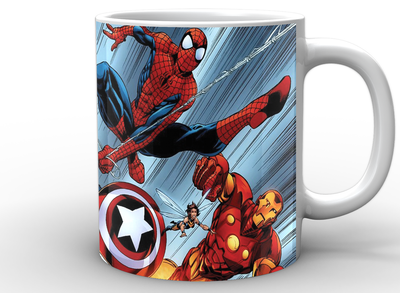 Чашка с принтом Человек-Паук Spider-Man comics SM.02.003 Кружка керамическая 0,33