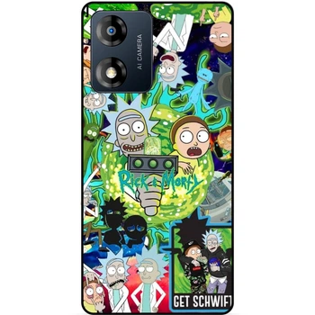 Силиконовый бампер чехол Candy для Motorola Moto E13 с рисунком Rick and Morty Рик и Морти