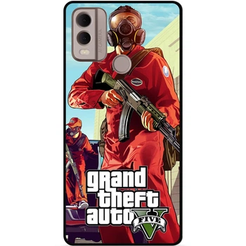 Силиконовый чехол бампер Candy для Nokia C22 с картинкой GTA ГТА