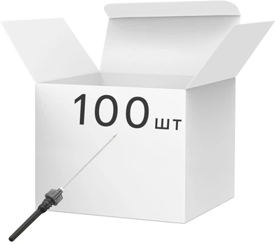Игла для взятия крови Волес Стандарт 22G (0.7х38 мм) Стерильные 100 шт Черные (504690)