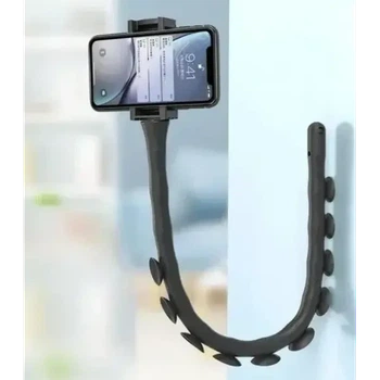 Гибкий держатель для телефона Cute Worm — универсальный холдер с присосками