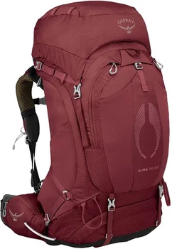 Рюкзак Osprey Aura AG женский для походов 62 л с дождевиком Berry sorbet red WXS/S
