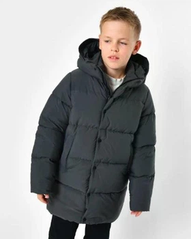 Підліткове зимове пальто для хлопчика X-Woyz DT-8373-29 140 см Графітовий