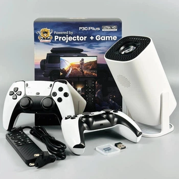 Проектор + 2 джойстика Game P30 Plus Android 11, Bluetooth + Wi-Fi, 1Гб + 8Гб Белый 58338