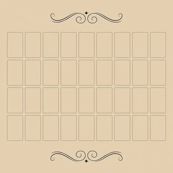 Скатертина для ворожіння Великий Розклад Ленорман - Tarot Cloth Grand Tableau Lenormand. Lo Scarabeo