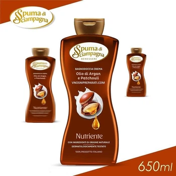 Крем-гель для душа Арганова Масло Пачули Spuma di Sciampagna Olio di Argan e Patchouli 650 мл