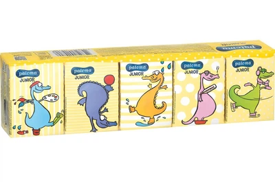 Носовые платки детские PALOMA Extra Super Soft for Kids Junior бумажные салфетки 4 слоя 8 листов х 10 шт