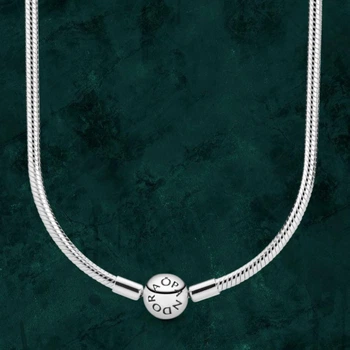 Серебряное ожерелье с логотипом Pandora (Пандора) 590742HV