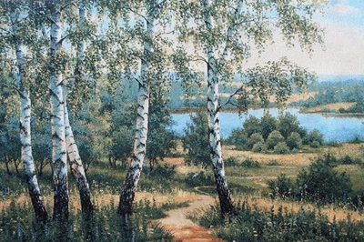 Гобеленовая картина Березовый рай 50х95 (арт1073)