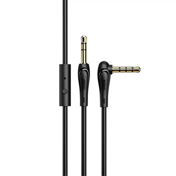 AUX кабель Hoco UPA15 + микрофон 1 м Black (Q/HKKJ 003-2017)