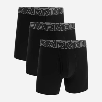 Набір трусів боксерів чоловічих бавовняних Under Armour UA M Perf Cotton 6in 1383889-001 3XL 3 шт Чорний (1200122271442)