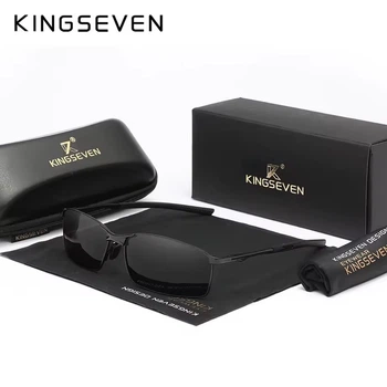 Мужские поляризационные солнцезащитные очки KINGSEVEN 7501 Black Gray
