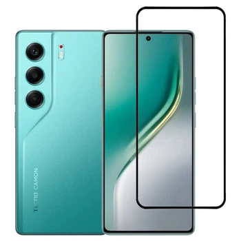 Защитное стекло LUX для Tecno Camon 40 (CM5) полная проклейка черный