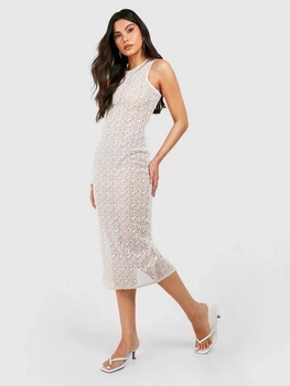Платье женское Boohoo gzz92818 38 Бежевое (2000001650745)