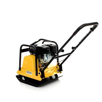 Віброплита бензинова прямохідна реверсивна трамбівка Kraft&Dele KD1184 ущільнювач ґрунту з чотиритактним двигуном вирівнювання доріг асфальту потужність 5,5 к.с сила 16 кН продуктивність 450 м²/год глибина ущільнення 30 см
