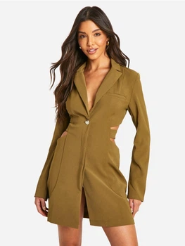 Платье женское Boohoo hzz05941 36 Хаки (2000001650943)