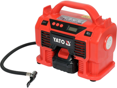Kompresor samochodowy YATO 18 V 11 Bar, akumulator 3 Ah (YT-23247)