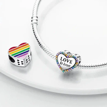 Шарм для браслета Pandora, Серце ЛГБТ Love is love