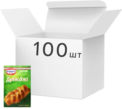 Упаковка сухих дріжджів Dr. Oetker 7 г х 100 шт (4000521000301)