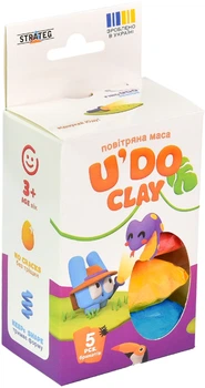 Набір для творчості Strateg UDO Clay Джунглі 10 г х 5 шт (ROZ-UDO-30843-2) (2999995998257)
