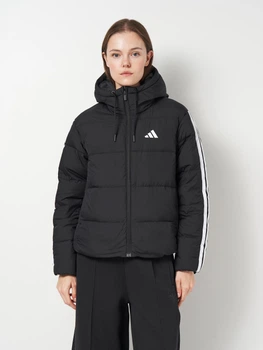 Пуховик зимний короткий женский Adidas Essentials Climawarm 3-Stripes JW3429 2XL Черный (4068811756116)