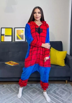 Жіноча кігурумі піжама доросла та підліткова Kigurumi Людина павук Spider-Man Червоний L 165-175 см. (1026)