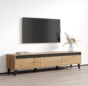 Тумба под телевизор NORD (185x43,5x38 см), дуб артизан