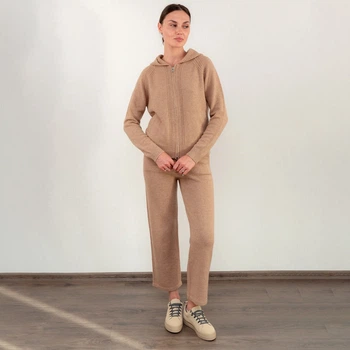 Костюм Loro Piana кашеміровий брючний з капюшоном M коричневий