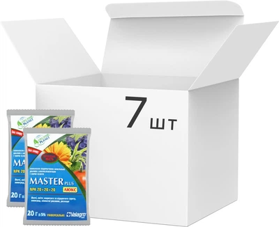 Мінеральне добриво Organic Planet Мастер люкс 20+20+20+ 20 г комплект 7 шт (4820166850570)