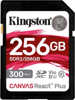 Карта пам'яті Kingston 256 GB SDXC Class 10 UHS-II U3 ​​Canvas React Plus SDR2/256GB