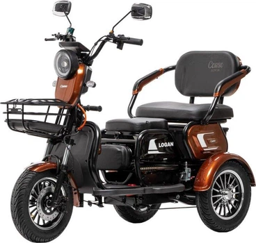 Електроскутер триколісний Corso Logan LN-120073 (1200W 72V/23Ah) - Коричневий
