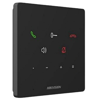 Аудіодомофон IP Hikvision DS-KH6000-E1 із сенсорними кнопками, живлення PoE Black
