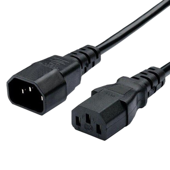 Кабель живлення Kingda С13-C14, 1,8 m, 1.0 мм2 Black