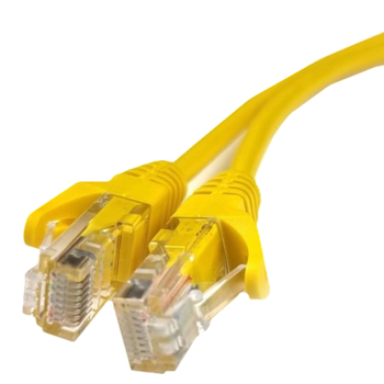 Патч-корд литой неэкранированный 0.5м UTP RJ45 кат. 5e PVC Жёлтый