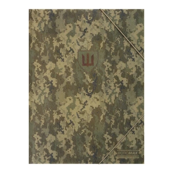 Папка на резинках Military, А4, матовый непрозрачный пластик, зеленый, 2 шт.