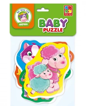 Пазли м'які Vladi Toys "Мама та малюк" 4 пазлові картинки VT1106-97